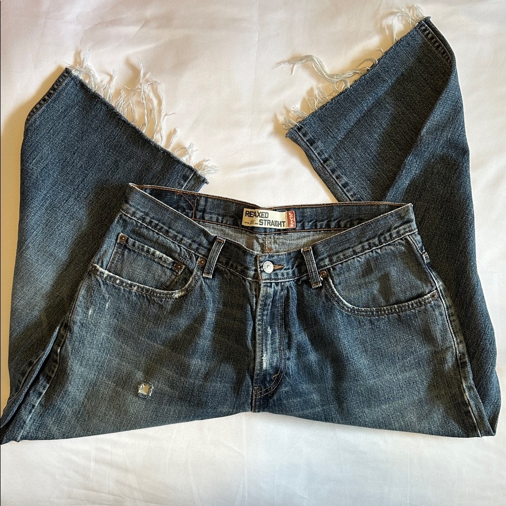 Levi's Dark Blue Relaxed Straight 559 Jeans 33 X 24